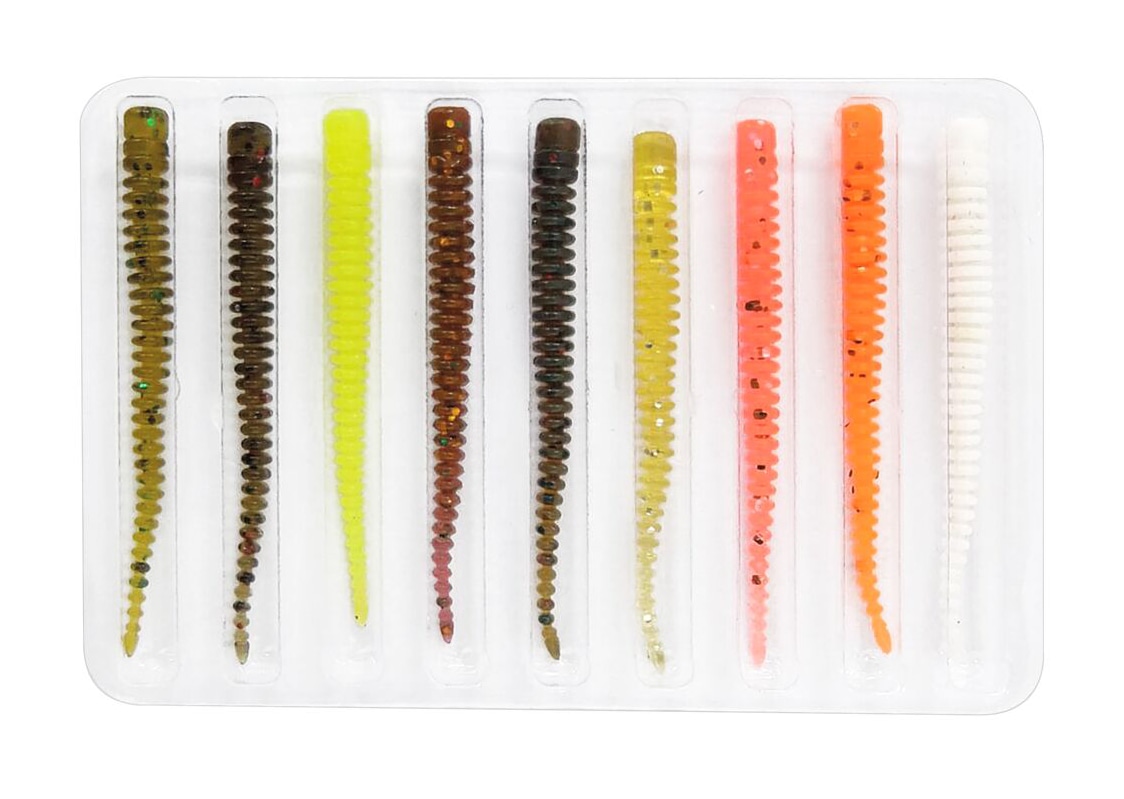 

Слаги съедобные искусственные LJ Pro Series KING LEECH 05.08/MIX1 9шт., Коричневый;зеленый;черный;розовый;оранжевый;белый;желтый, Слаги съедобные искусственные LJ Pro Series KING LEECH 05.08/MIX1 9шт.