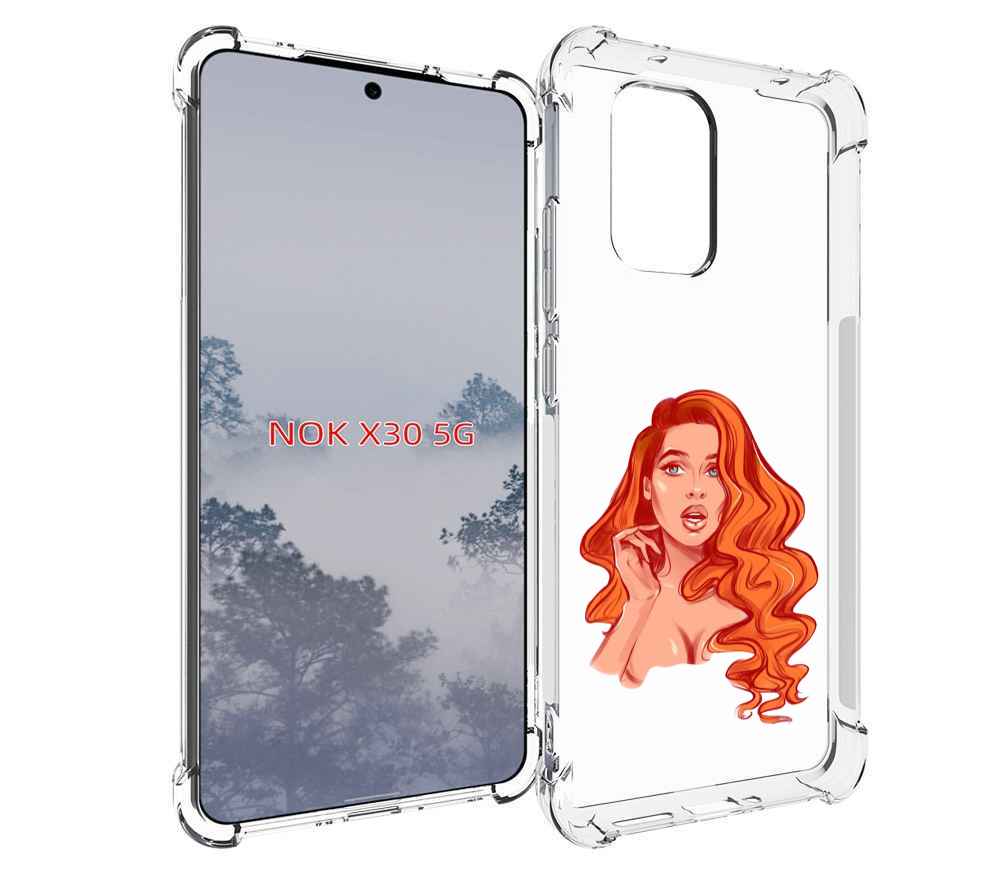 

Чехол MyPads рыжая-девушка-модельной-внешности женский для Nokia X30 5G, Tocco