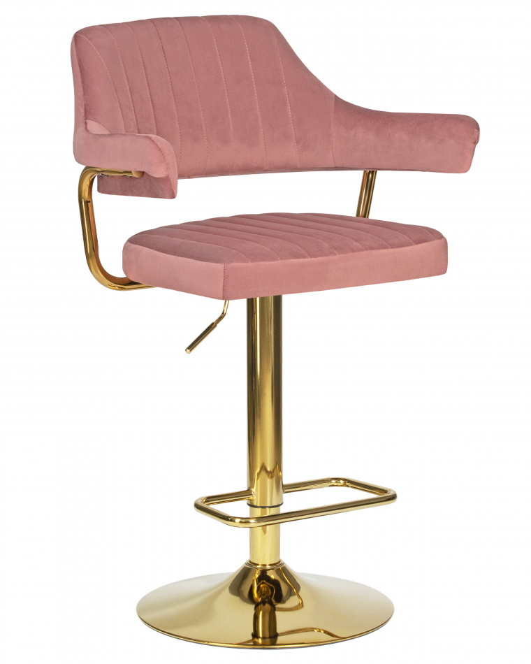 Барный стул DOBRIN CHARLY GOLD 1 шт розовый