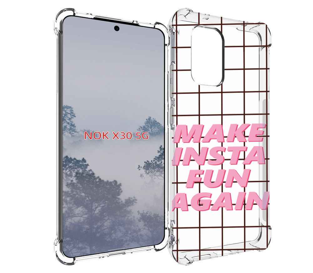 

Чехол MyPads розовая-надпись-про-инст для Nokia X30 5G, Tocco