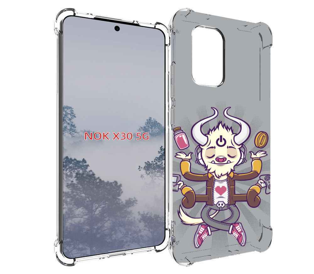 

Чехол MyPads рогатый любитель поиграть для Nokia X30 5G, Tocco