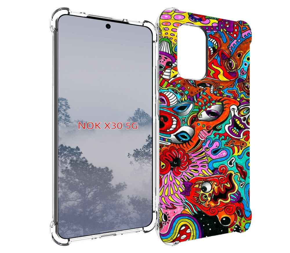

Чехол MyPads разные абстракции яркие для Nokia X30 5G, Tocco