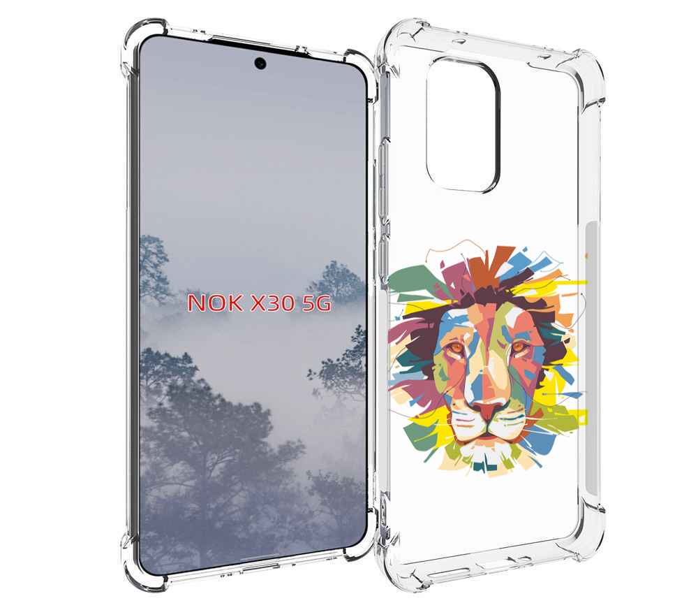 

Чехол MyPads разноцветный-лев детский для Nokia X30 5G, Tocco