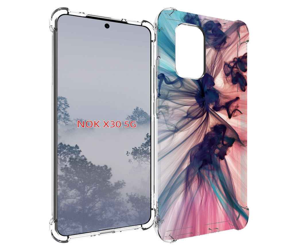 

Чехол MyPads разноцветный дым для Nokia X30 5G, Tocco
