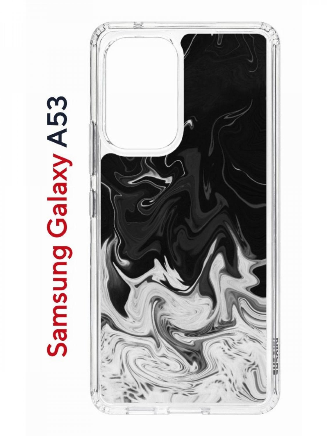 Чехол на Samsung A53 5G Kruche Print Разводы краски,противоударный бампер,с защитой камеры