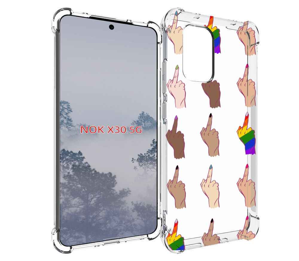 

Чехол MyPads разноцветные-руки для Nokia X30 5G, Tocco