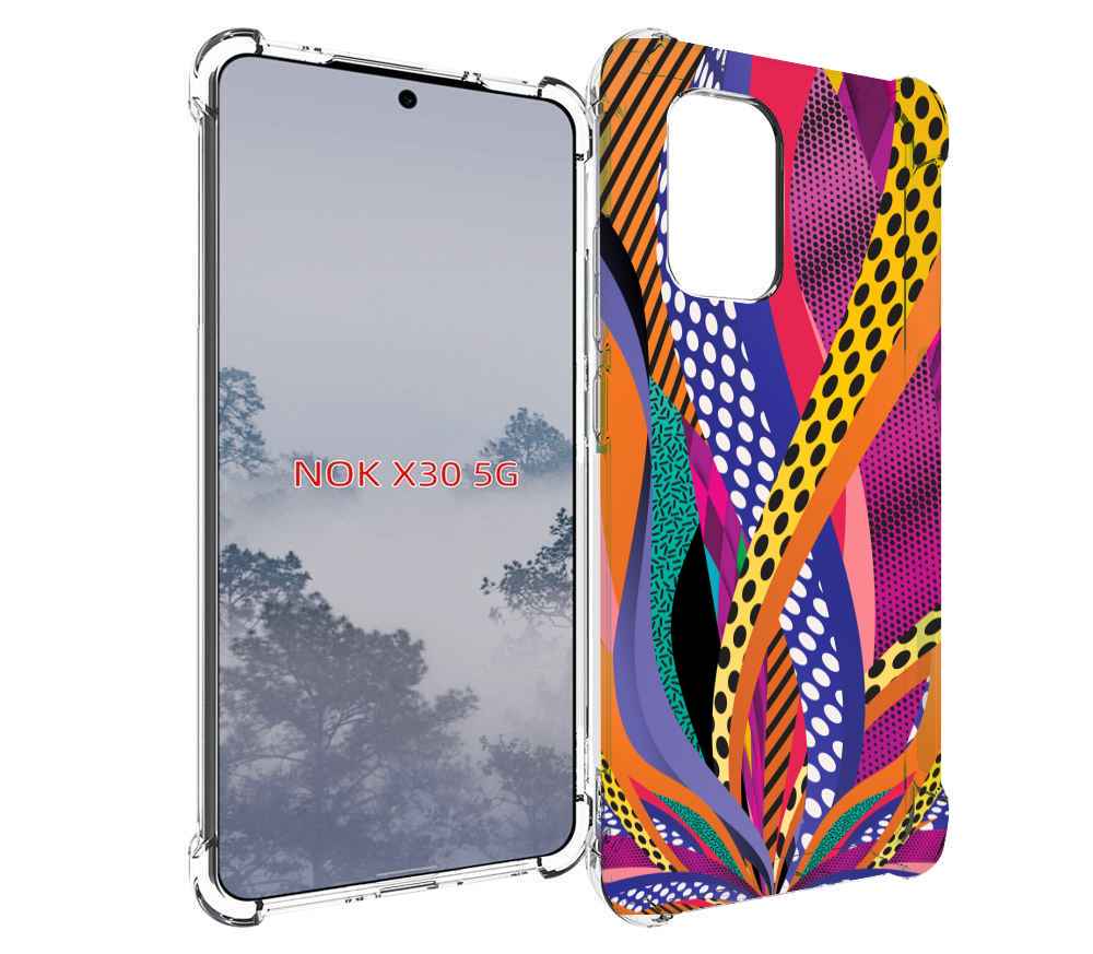 

Чехол MyPads разноцветные щупальца для Nokia X30 5G, Tocco