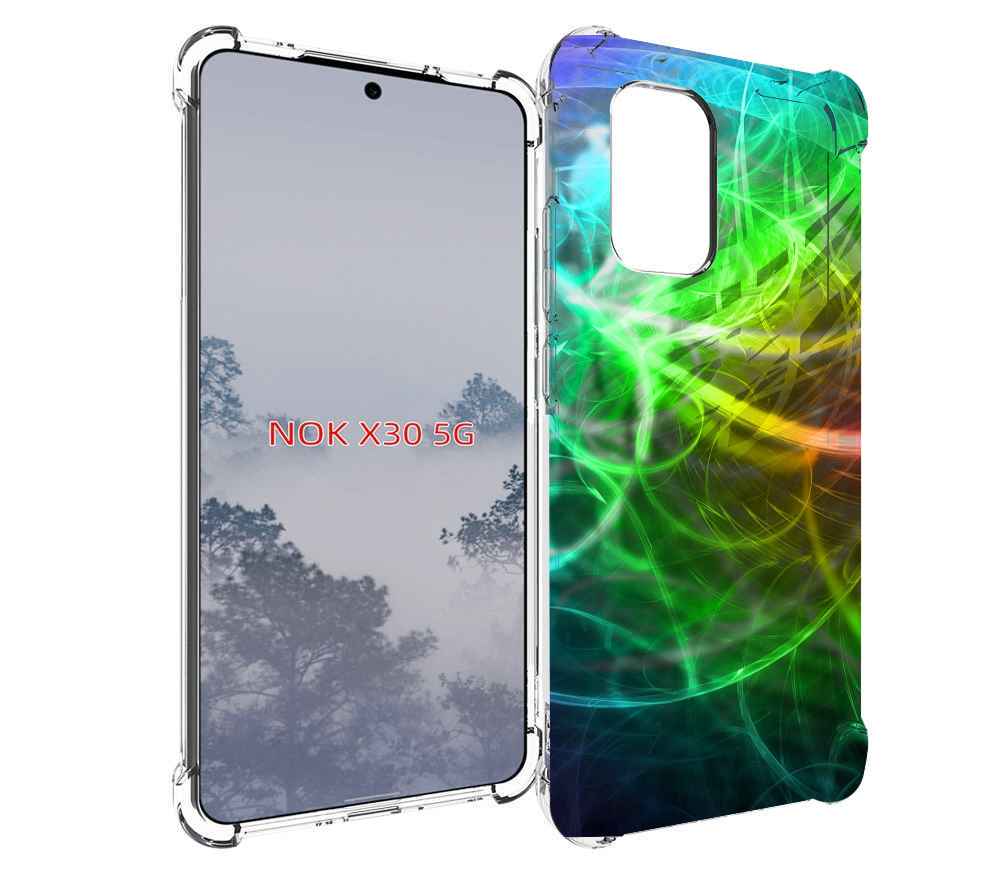 

Чехол MyPads разноцветная-абстракция-линиями для Nokia X30 5G, Tocco