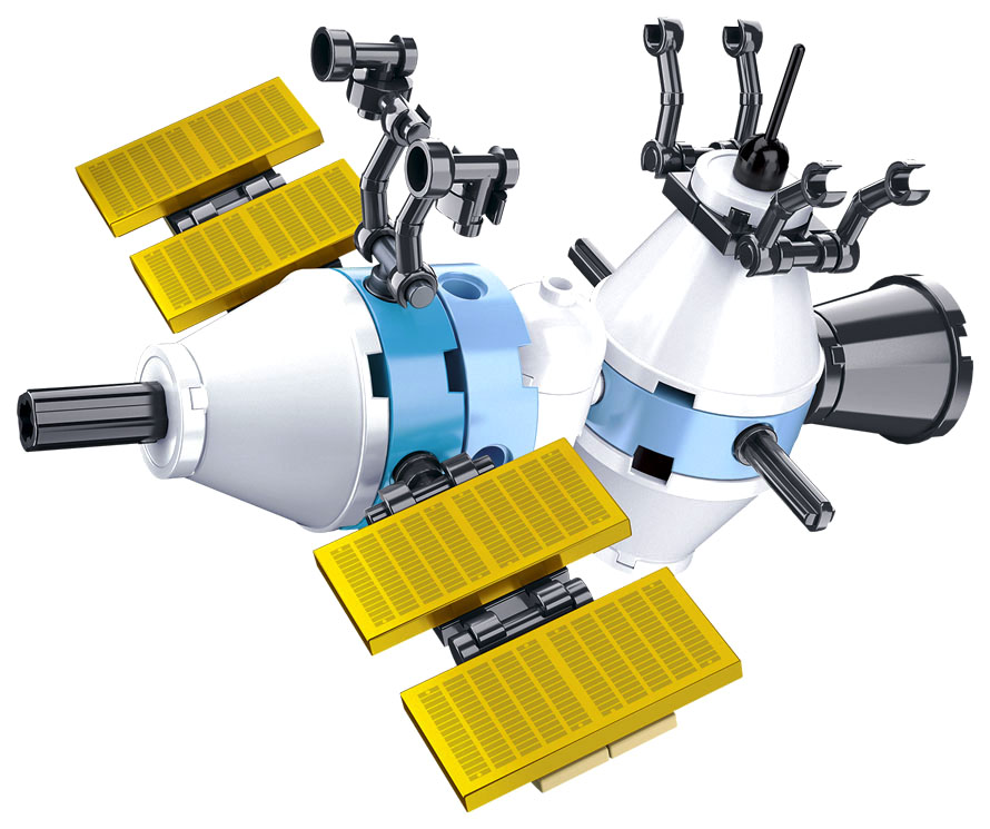 Конструктор пластиковый Спутник 2 (64 детали) SLUBAN M38-B0731B