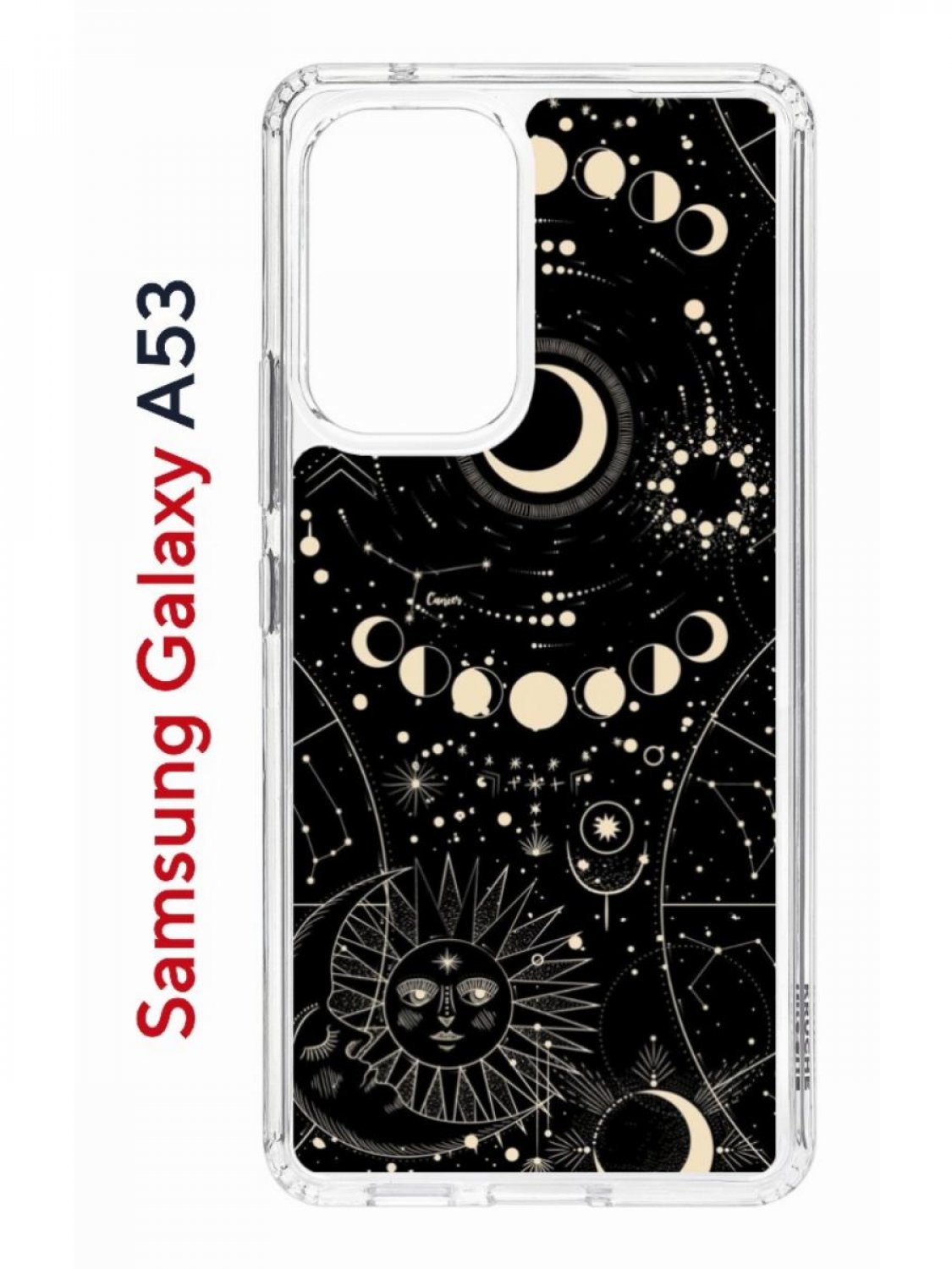 Чехол на Samsung A53 5G Kruche Print Space,противоударный бампер,с защитой камеры