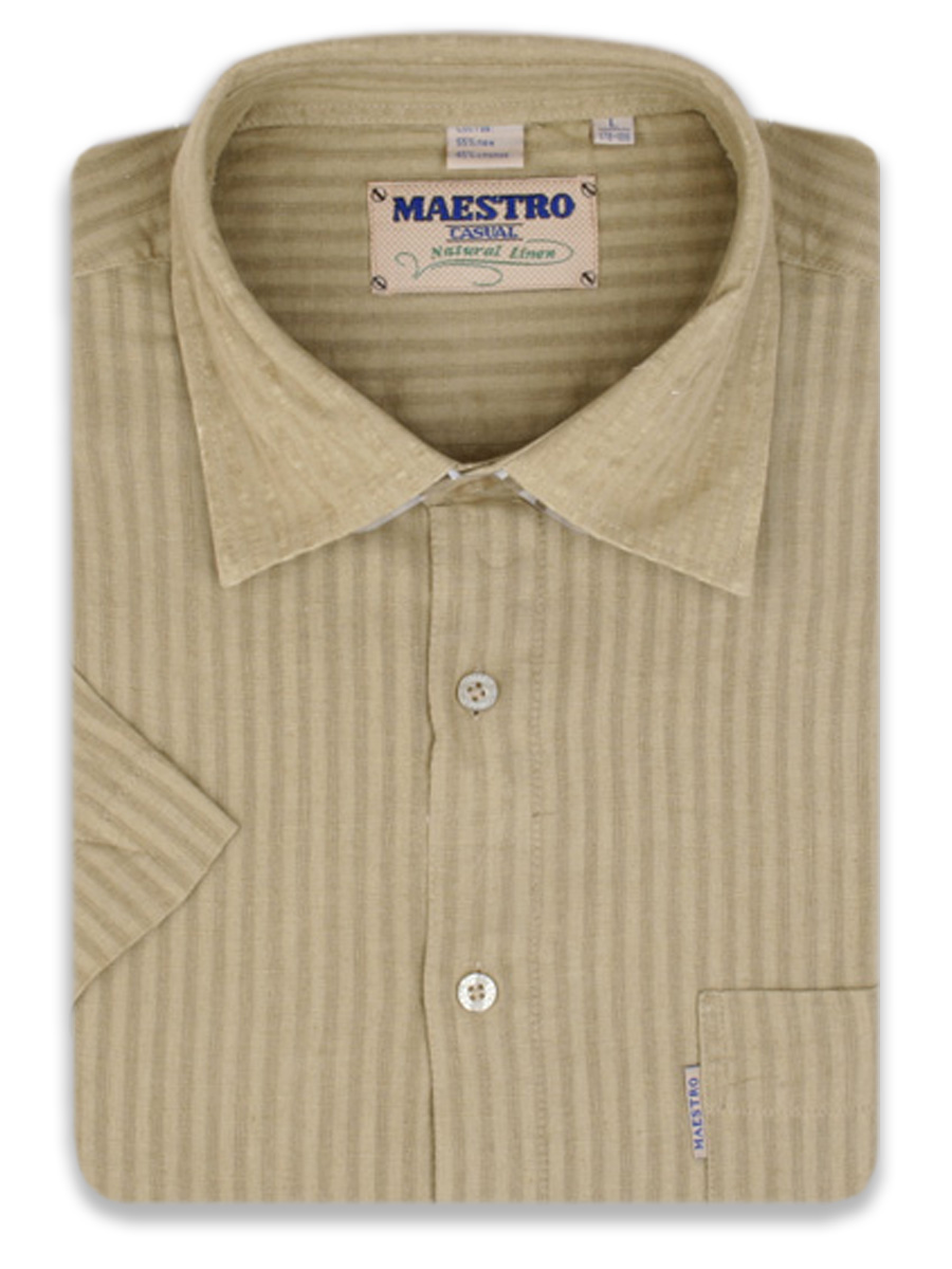 

Рубашка мужская Maestro Ln11-k бежевая S, Бежевый, Ln11-k