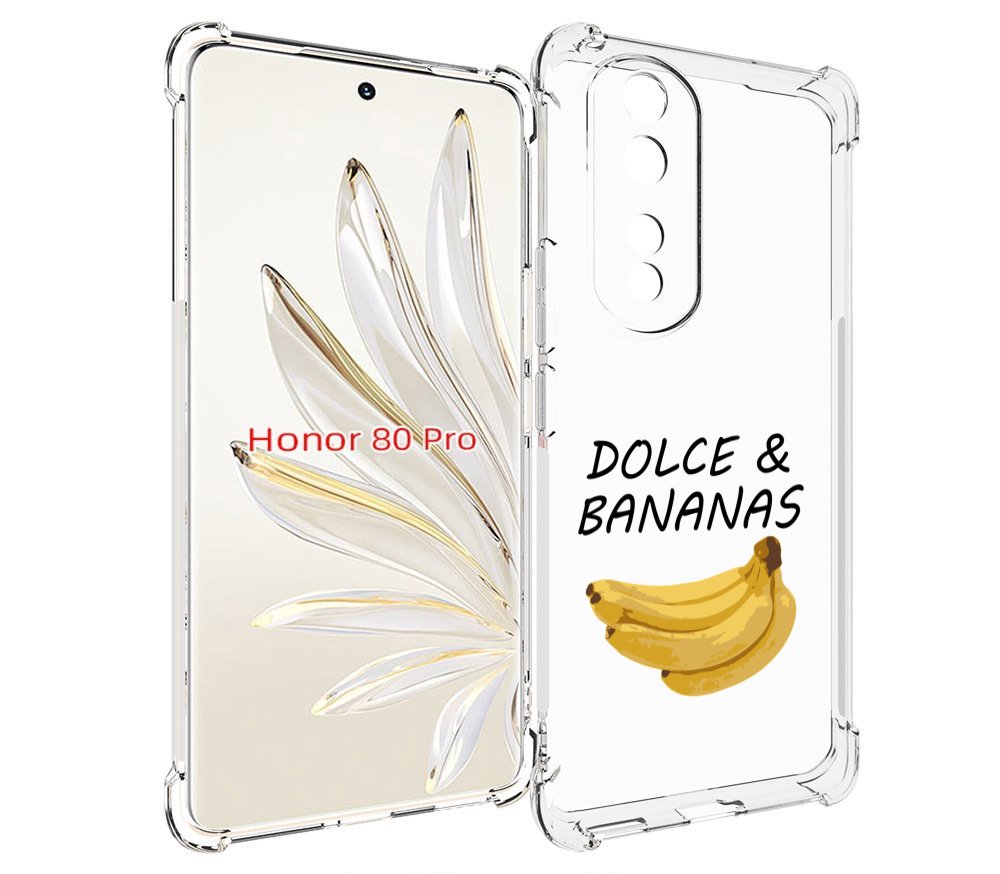 

Чехол MyPads Dolce Дольче банан для Honor 80 Pro, Прозрачный, Tocco