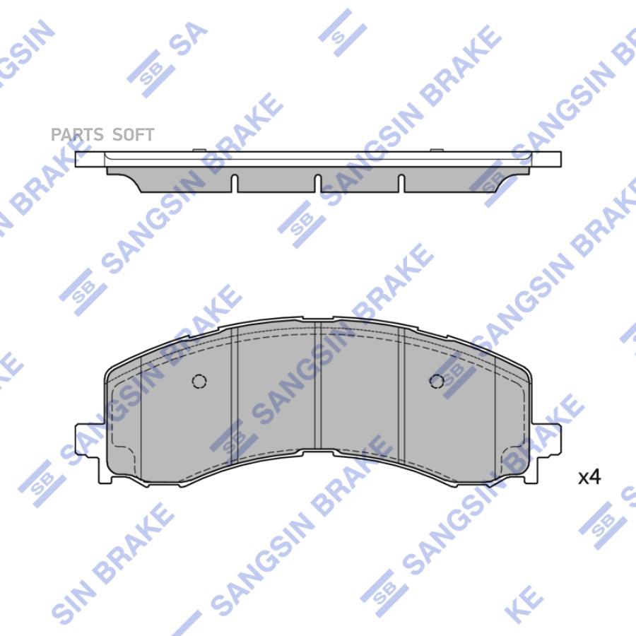 

Тормозные колодки Sangsin brake дисковые SP4503