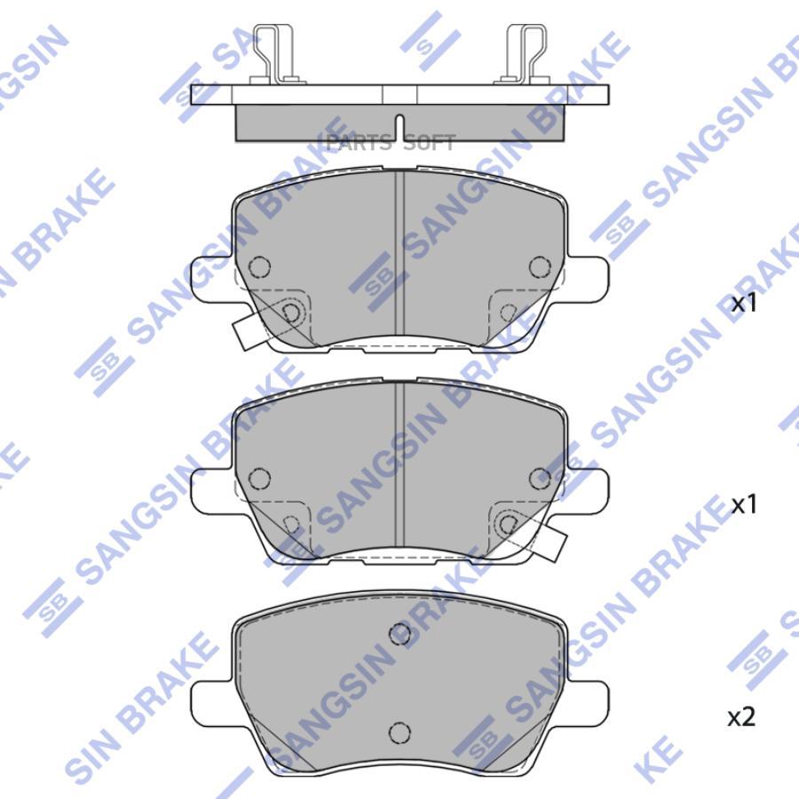 

Тормозные колодки Sangsin brake дисковые SP4493