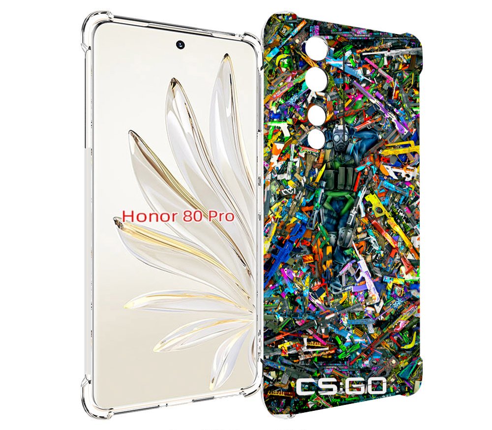 

Чехол MyPads CS GO guns skins мужской для Honor 80 Pro, Прозрачный, Tocco