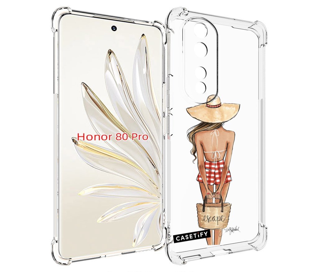 

Чехол MyPads CASETiFY женский для Honor 80 Pro, Прозрачный, Tocco