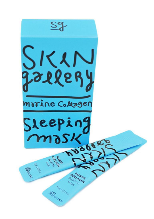 Комплект Ночная маска с морским коллагеном Skin Gallery Marine Collagen Sleeping Pack 10шт комплект катетер bbraun актрин глис сет нелатон с мочеприемником мужской сн10 50см х 10шт