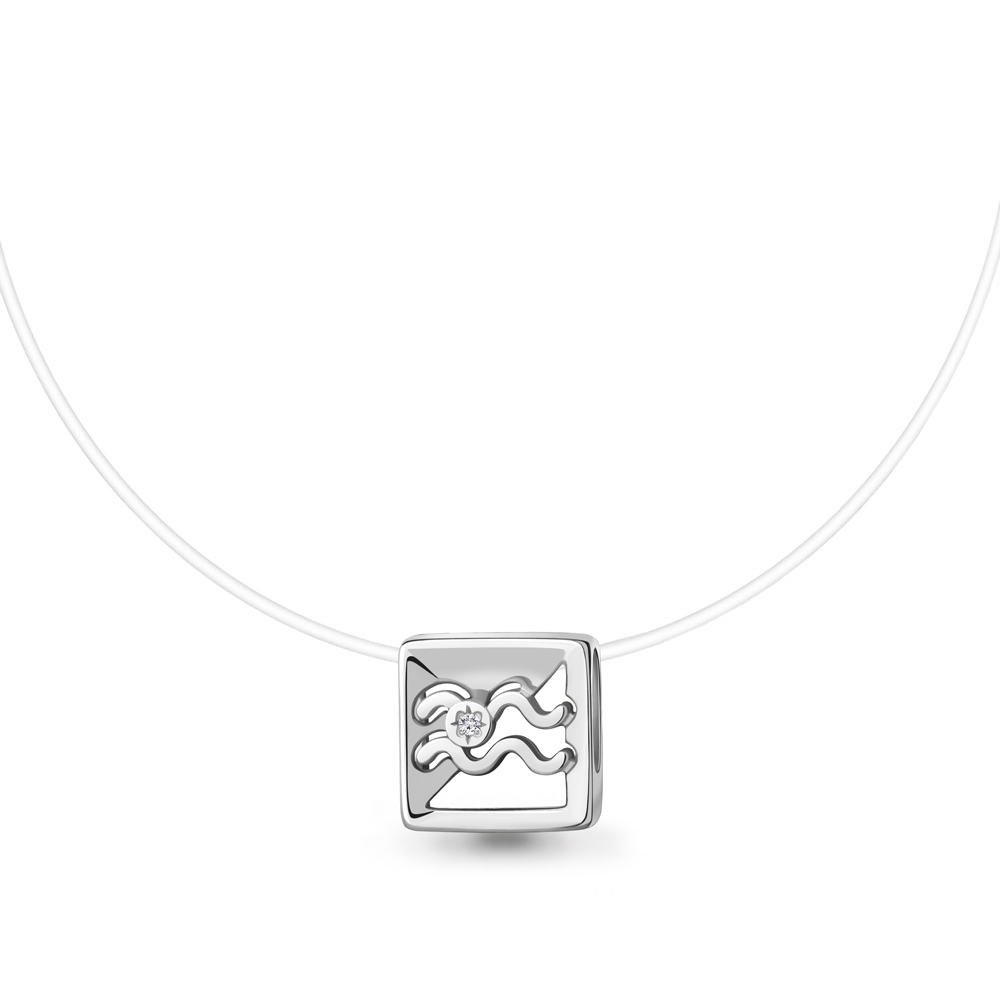 

Чокер из серебра с бриллиантом 40 см Aquamarine 070070_925_р, 070070_925_р
