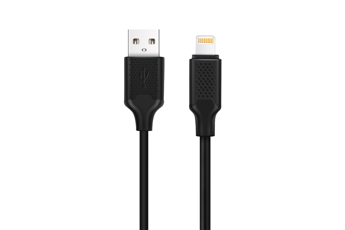 Кабель HARPER BCH-521, USB A(m), Lightning (m), 1.0м, черный