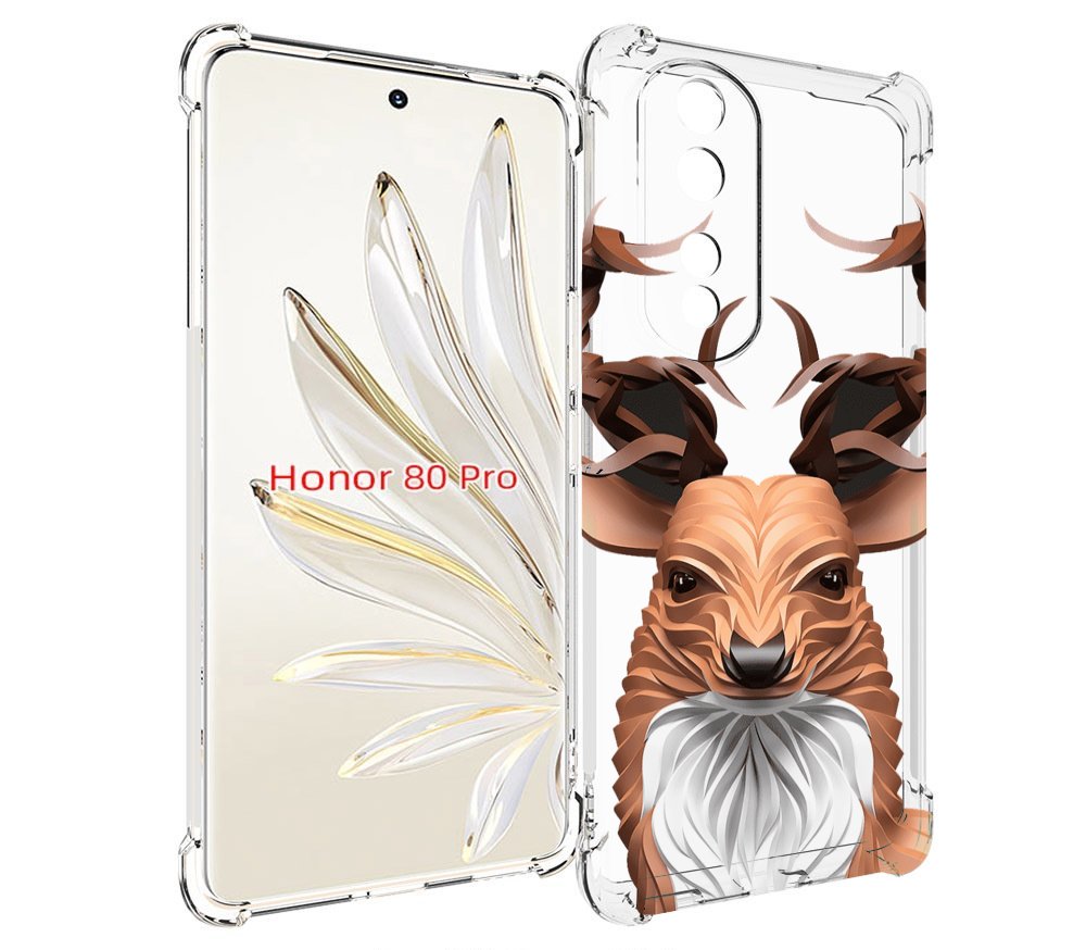 

Чехол MyPads 3D-олень для Honor 80 Pro, Прозрачный, Tocco