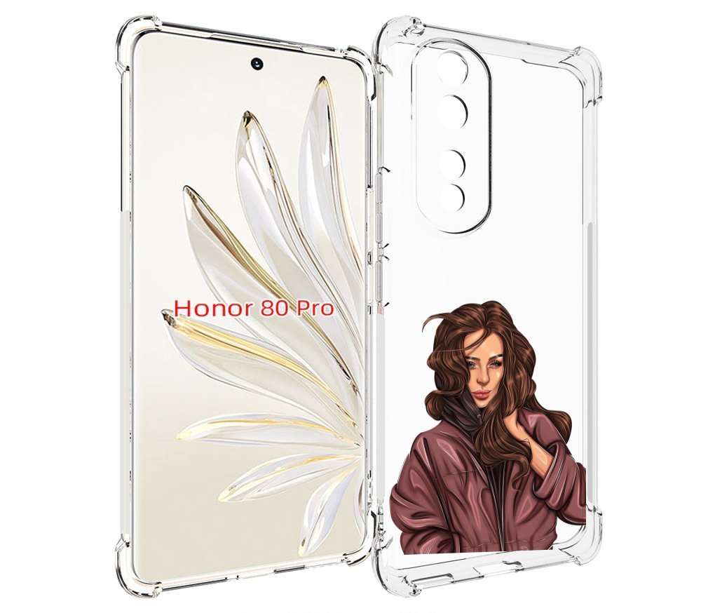 

Чехол MyPads Арт рисунок девушки для Honor 80 Pro, Прозрачный, Tocco