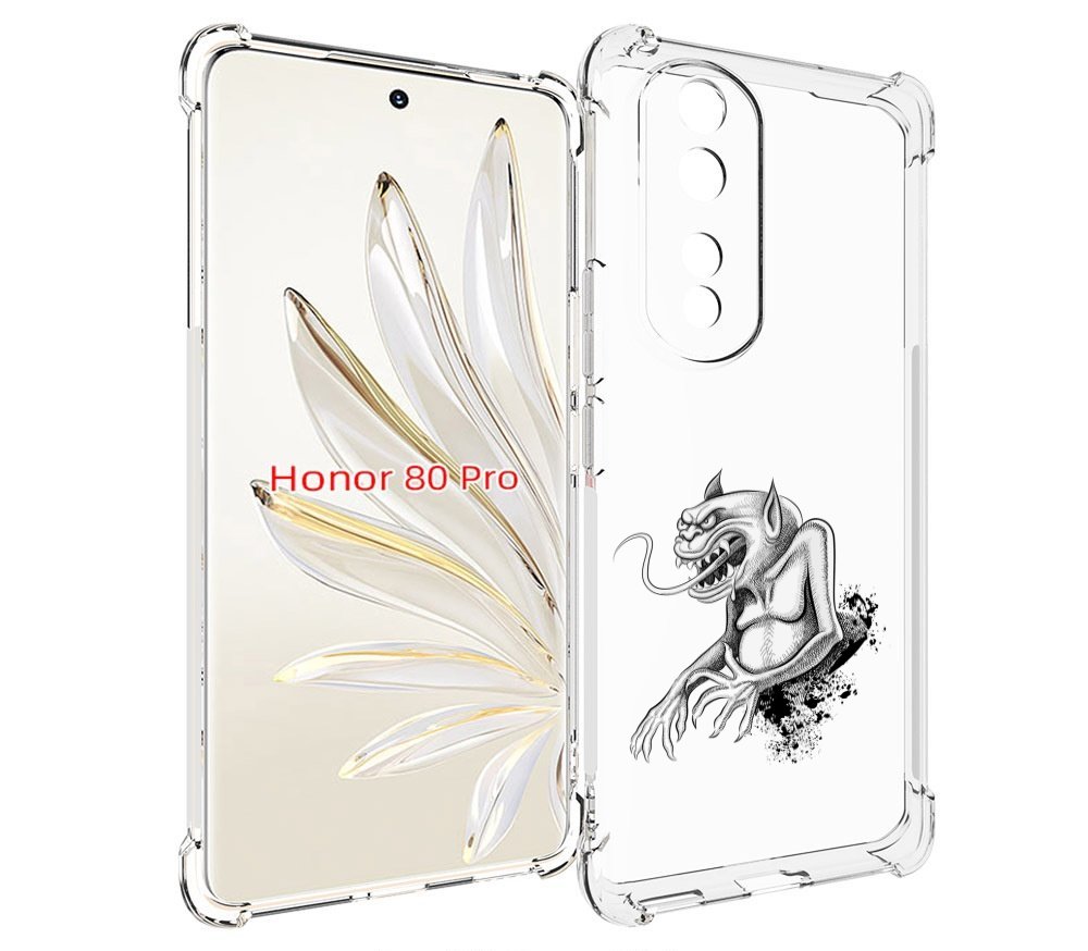 

Чехол MyPads чорт для Honor 80 Pro, Прозрачный, Tocco