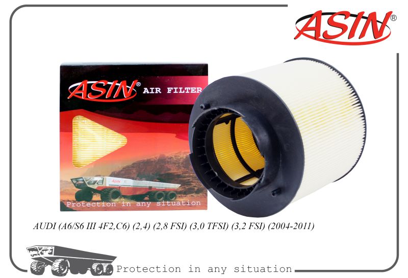 

Фильтр возд. 4F0133843 ASIN.FA2469 A6 S6 III 4F2,C6 2,4 2,8 FSI 3,0 TFSI 3,2 FSI 2004-11