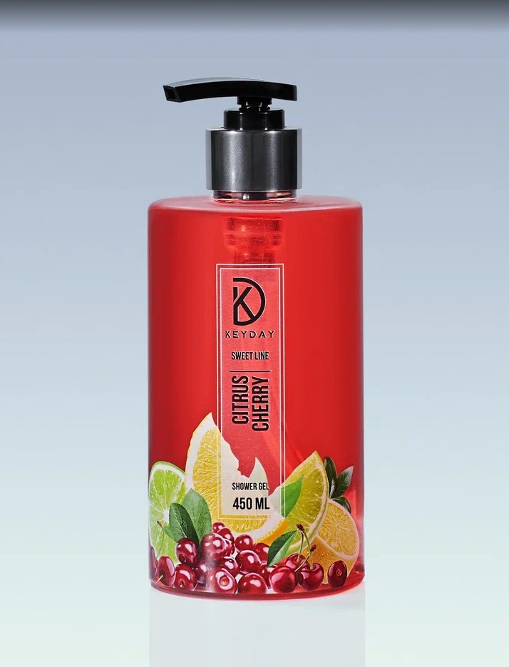 Гель для душа Keyday Sweet Line Citrus Cherry 450мл пакет ламинированный вертикальный хорошего настроения ms 18 × 23 × 10 см