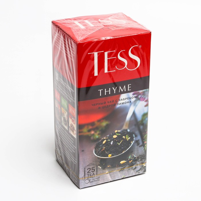 Чай черный Tess thyme с чабрецом, 25 пакетиков по 1,5 г