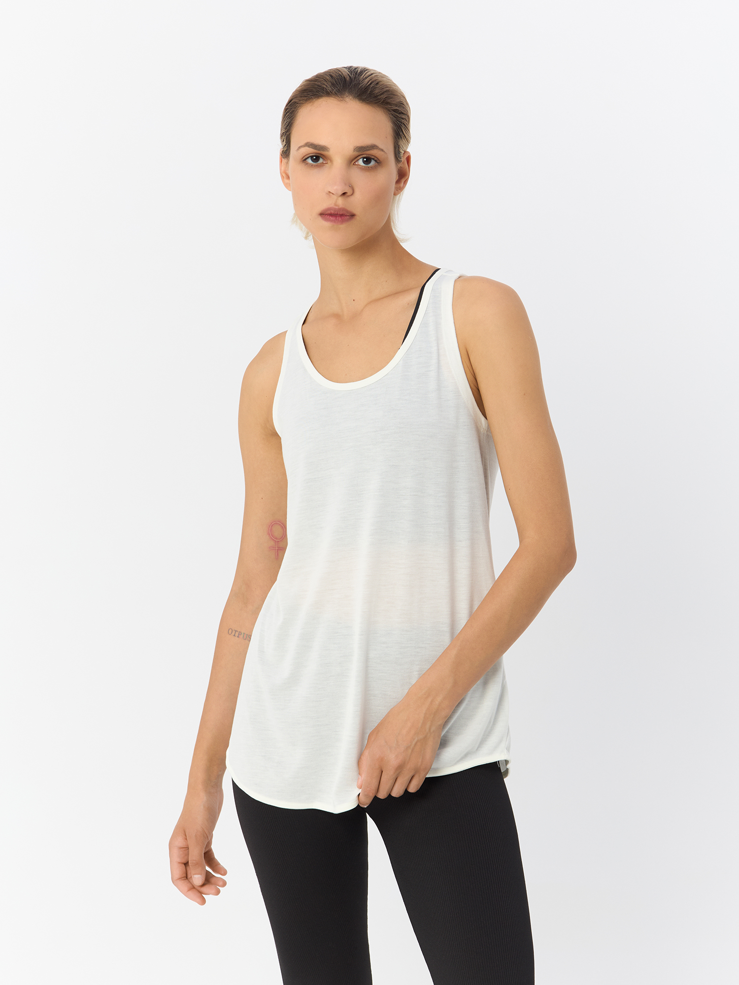 Майка женская Adidas Karlie Kloss Long Tank Top GH7362 белая XS