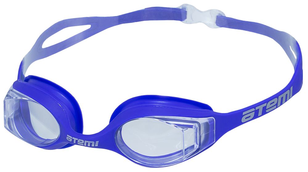 Очки для плавания ATEMI, комфорт, синие, AF, от UVA, UVB, силикон N8401