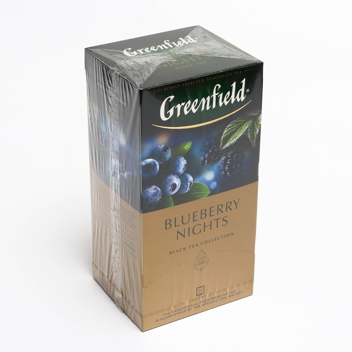 

Чай черный Greenfield blueberry nights , 25 пакетиков по 1,5 г