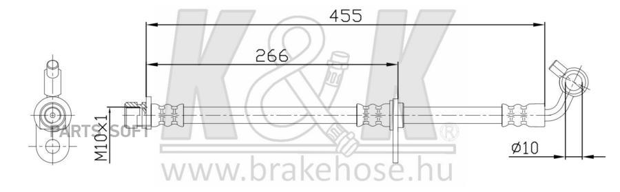 

K&K Шланг тормозной K&K FT1081 HONDA CR-V RE# 07- Задн. 1шт