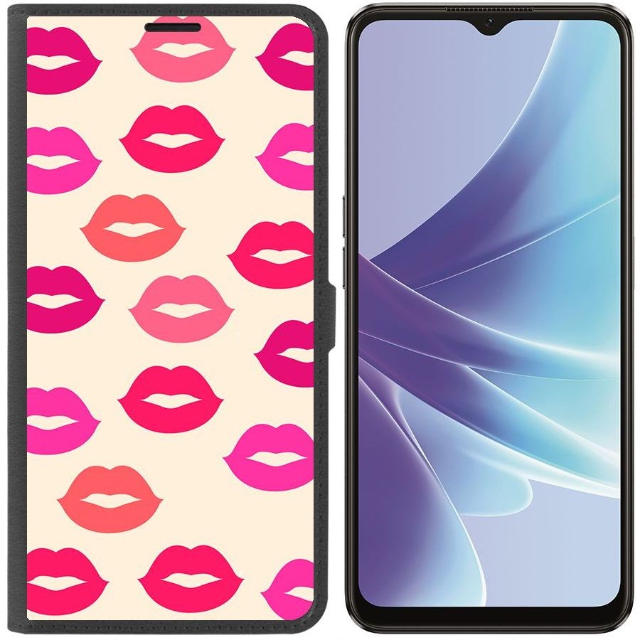 

Чехол-книжка Eco Book для Oppo A57 Губы паттерн 1