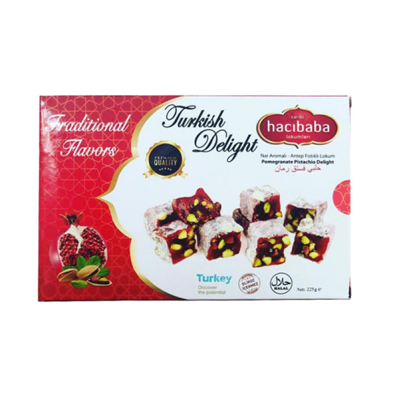 

Рахат-лукум Hacibaba гранат с фисташкой 225 г
