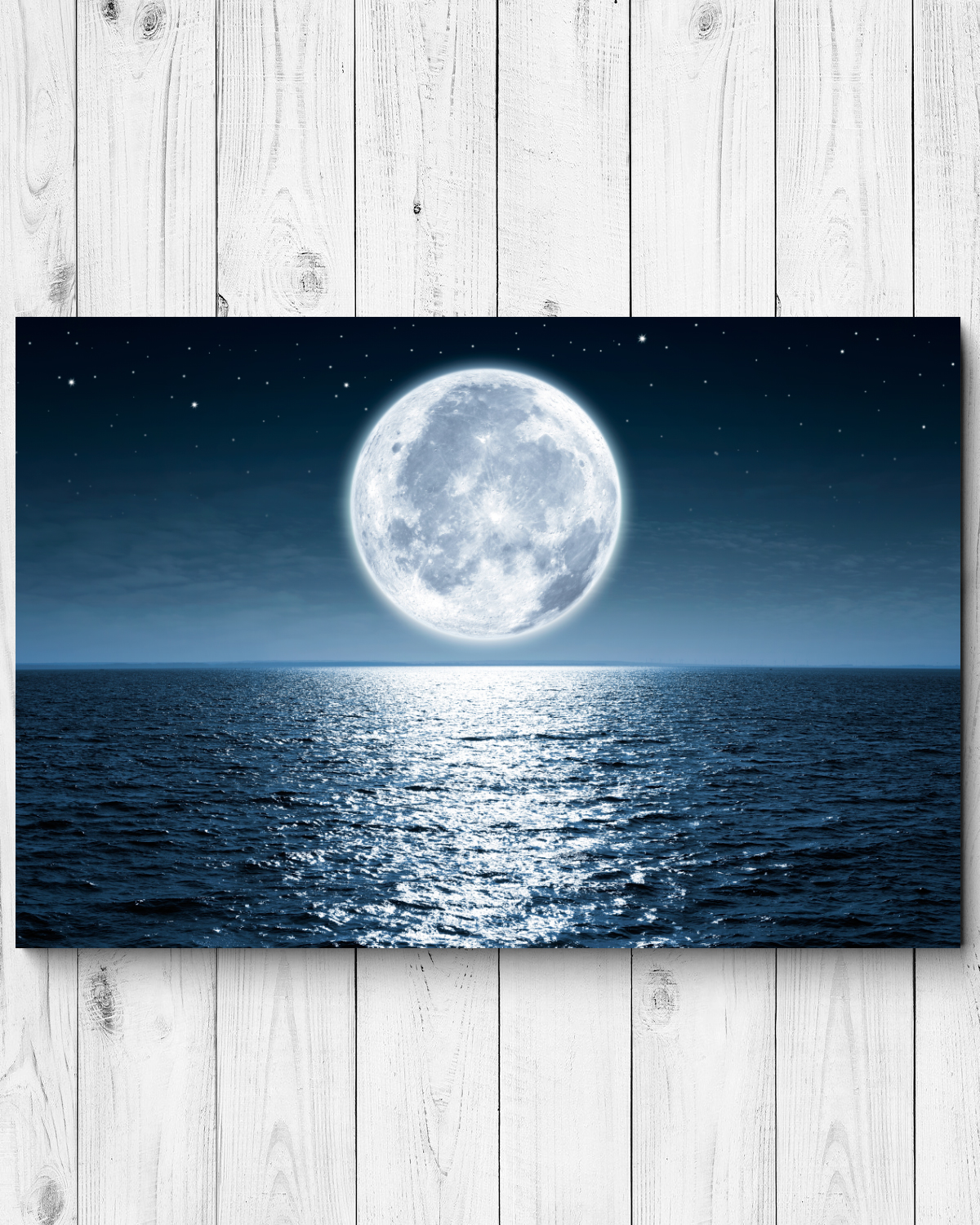 фото Картина на холсте 90x60 см лунная дорожка принтдекор pr-ph-256 ekoramka