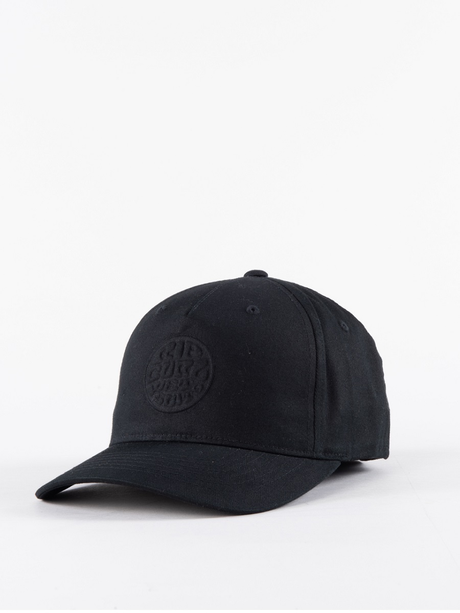 фото Бейсболка мужская rip curl wettie deboss flexfit cap black, one size