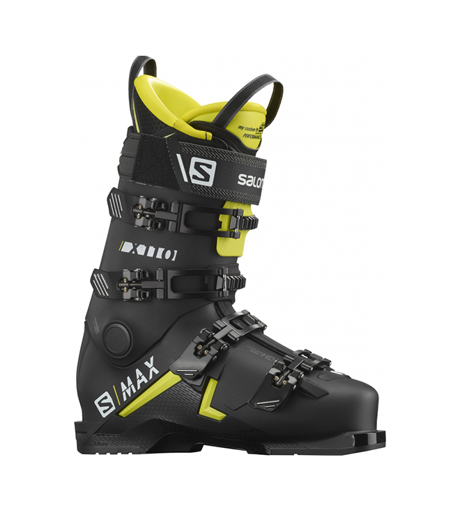 фото Горнолыжные ботинки salomon s/max 110 x black/acid green (20/21) (27.5)