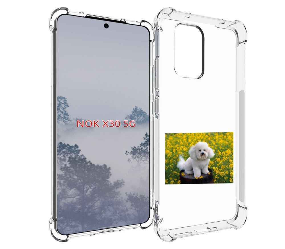 

Чехол MyPads пудель белый для Nokia X30 5G, Tocco