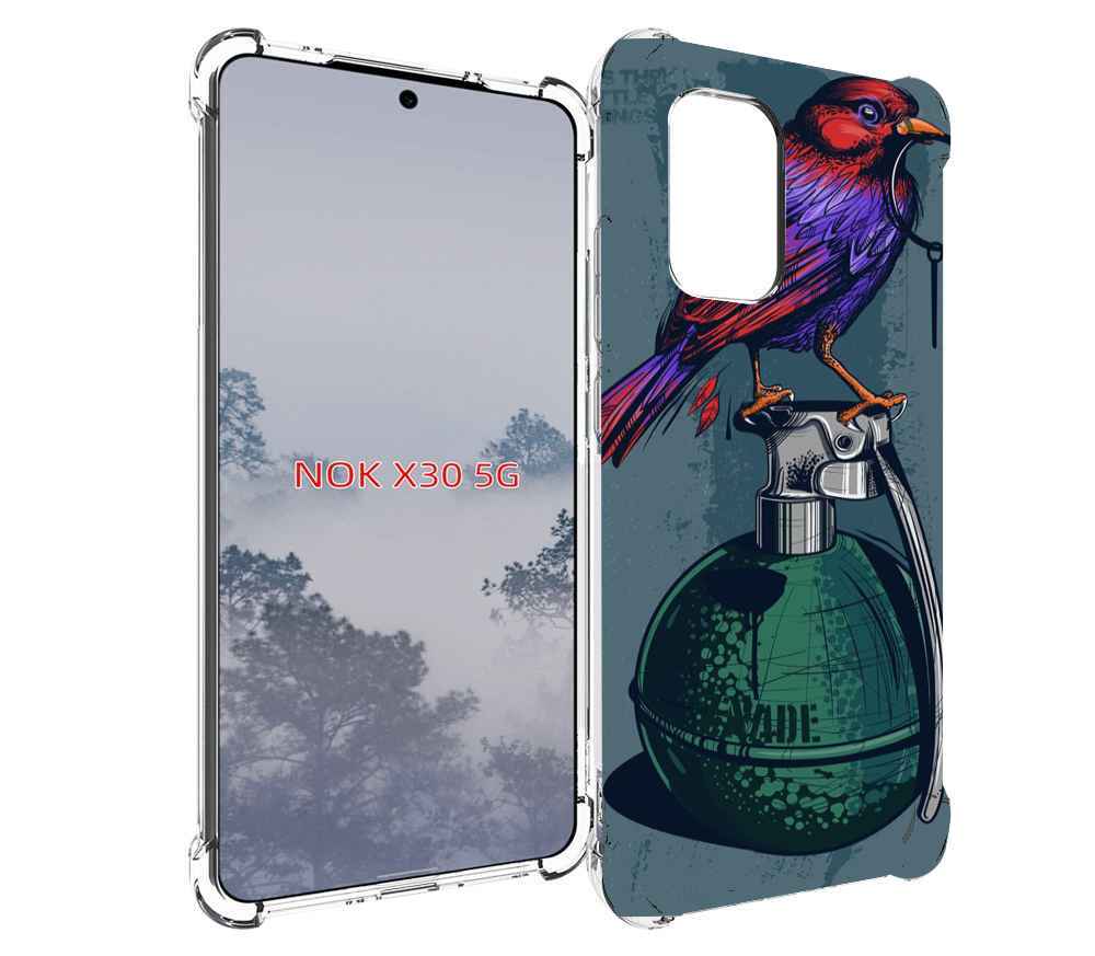 

Чехол MyPads птица с гранатой для Nokia X30 5G, Tocco