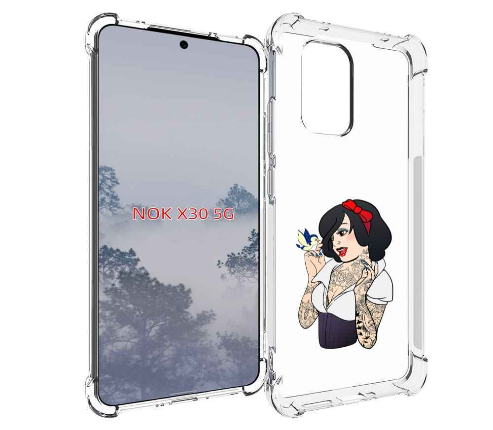 

Чехол MyPads принцесса-тату женский для Nokia X30 5G, Tocco