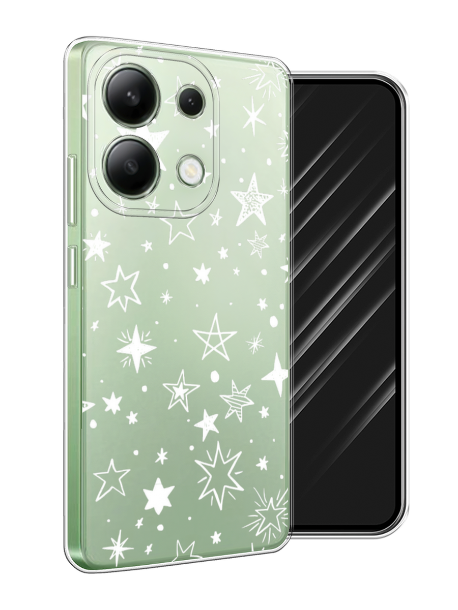 

Чехол Awog на Xiaomi Redmi Note 13 4G (Global) "Звездочки графика белая", Прозрачный;белый, 321050-1