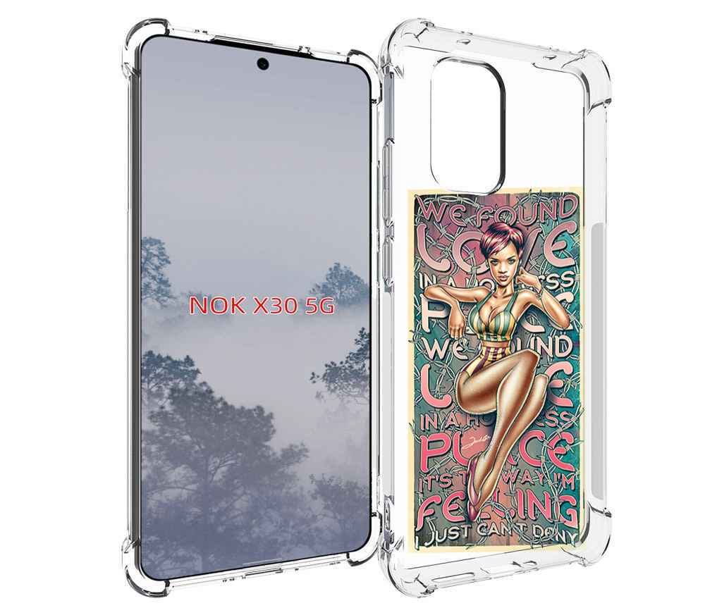 

Чехол MyPads постер-рианна для Nokia X30 5G, Tocco
