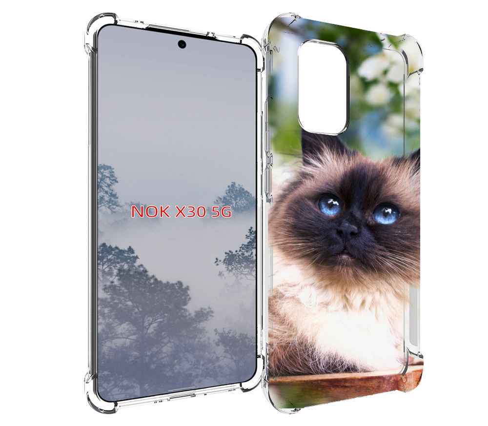 

Чехол MyPads порода кошка Бирман для Nokia X30 5G, Tocco