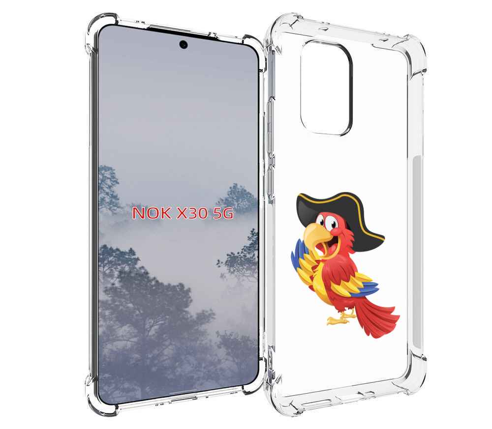 

Чехол MyPads попугай-пират для Nokia X30 5G, Tocco