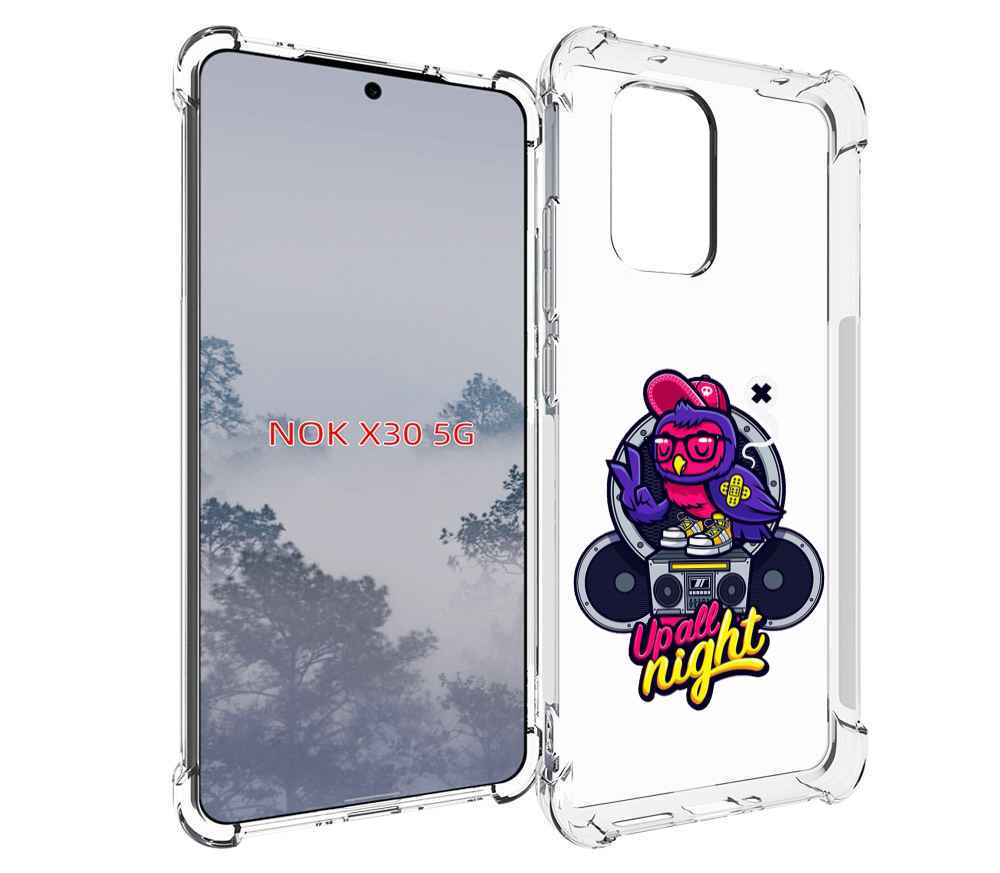 

Чехол MyPads попугай любит музыку для Nokia X30 5G, Tocco