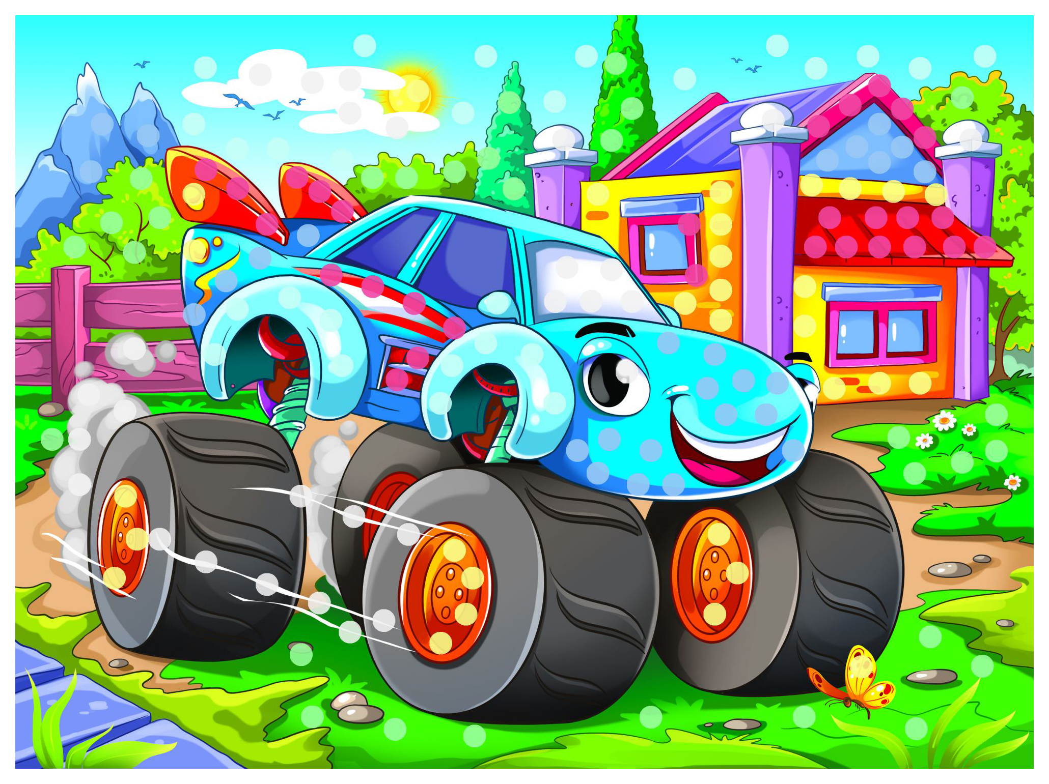 

Мозаика гелевая Веселый джип, 19x26 см Рыжий кот, М-8342