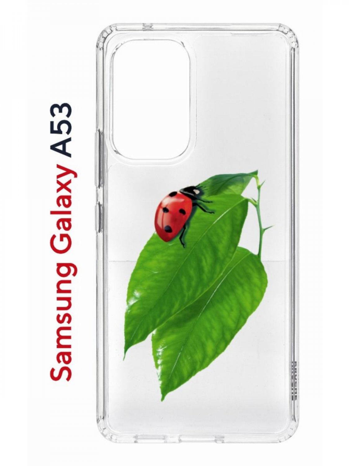 фото Чехол на samsung a53 5g kruche print ladybug,противоударный бампер,с защитой камеры кruче