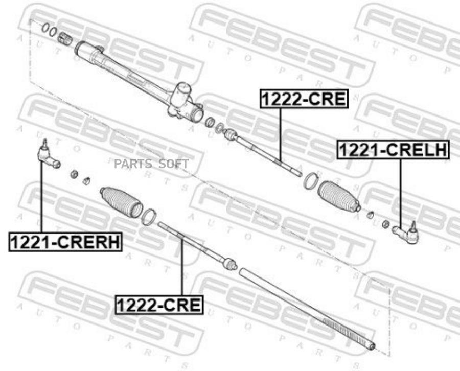 

Наконечник Рулевой Правый FEBEST 1221crerh