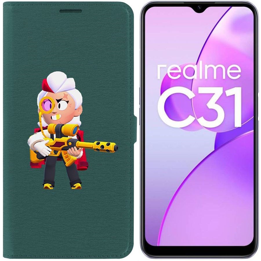 

Чехол-книжка Eco Book для Realme C31 Brawl Stars-Белль Голдхэнд